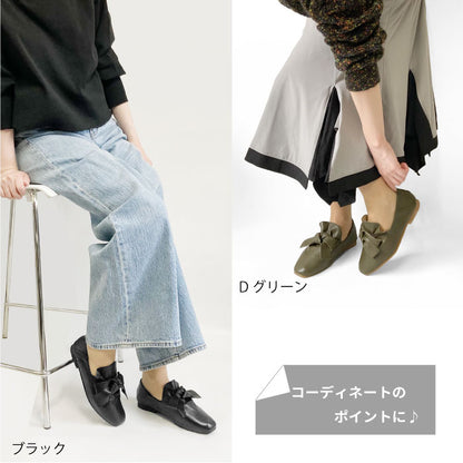 BEAUTYCREW CASUAL レザーリボンシューズ 059-8346aw