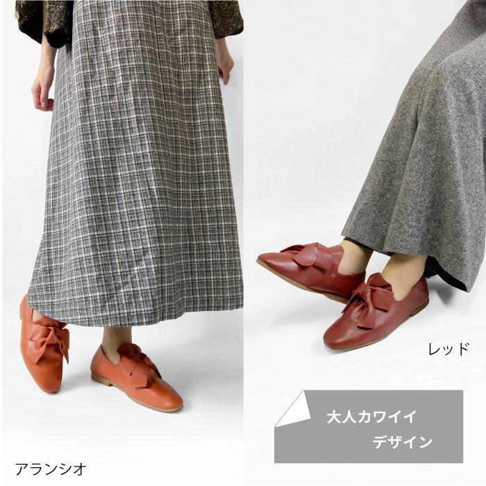 BEAUTYCREW CASUAL レザーリボンシューズ 059-8346aw