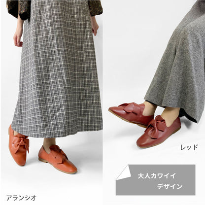 BEAUTYCREW CASUAL レザーリボンシューズ 059-8346aw