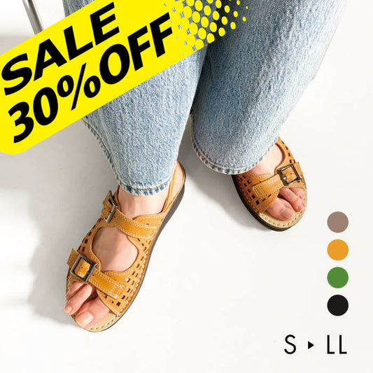 【FINAL SALE 対象】Airystepレザーサンダル069-0327
