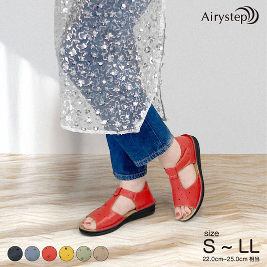Airystep オープントゥサンダル 072-5676