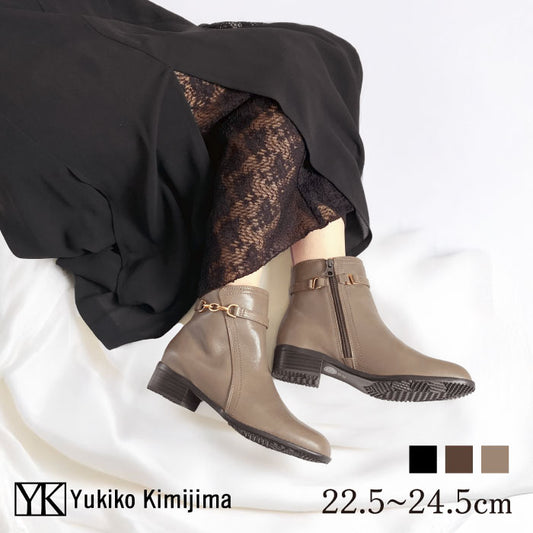 Yukiko Kimijima レザーショートブーツ109-9120