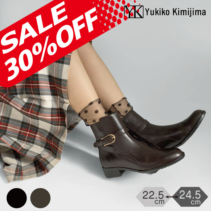 【CLEARANCE SALE 対象】Yukiko Kimijima レザーブーツ 109-9227
