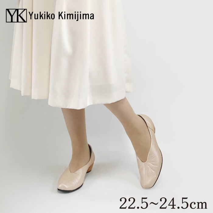 【SALE】Yukiko Kimijima 幅広4Eレザーパンプス 122-8259ss