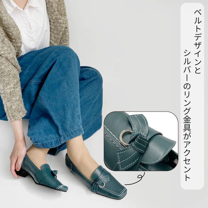 Yukiko Kimijima レザーカジュアルパンプス 142-0325aw