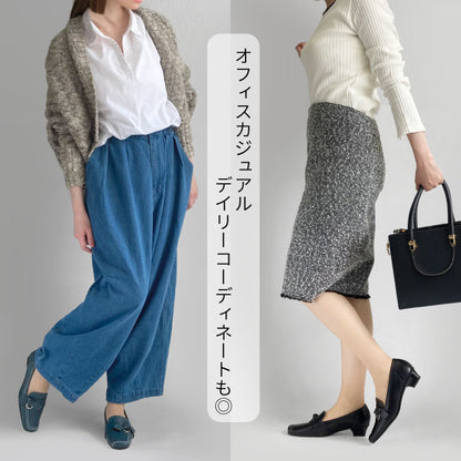 Yukiko Kimijima レザーカジュアルパンプス 142-0325aw