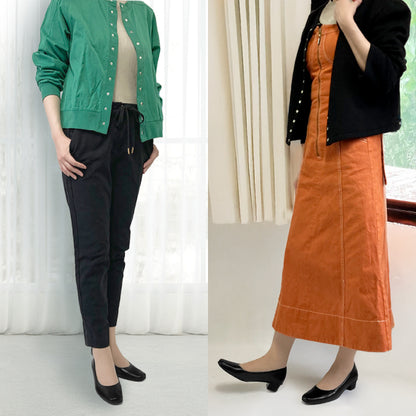 Yukiko Kimijima ローヒールレザーパンプス 142-0685