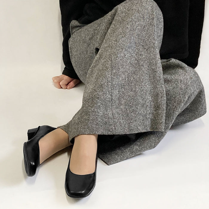 Yukiko Kimijima ローヒールレザーパンプス 142-0685