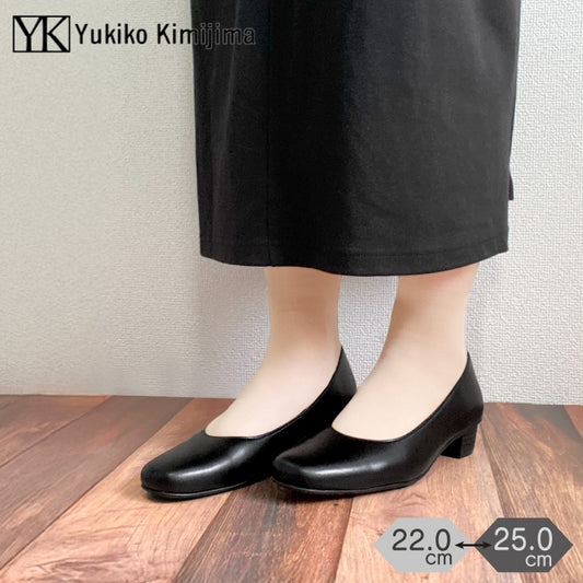 Yukiko Kimijima ローヒールレザーパンプス 142-0685