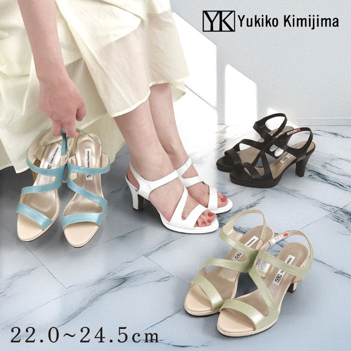 Yukiko Kimijima サンダル 本革 ヒール 142-8596