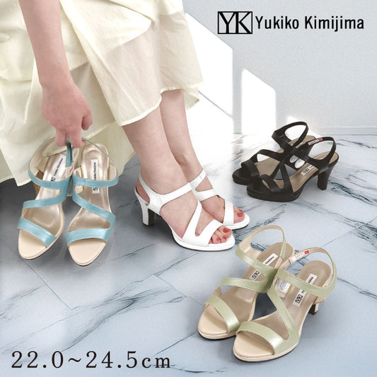 Yukiko Kimijima サンダル 本革 ヒール 142-8596