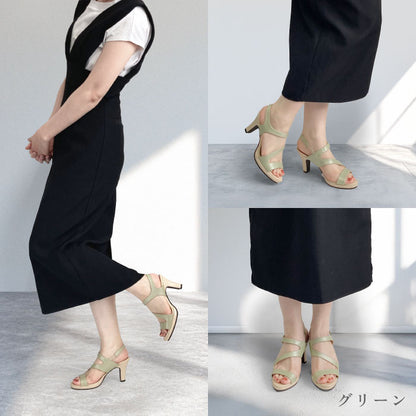 Yukiko Kimijima サンダル 本革 ヒール 142-8596