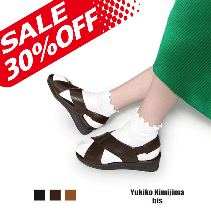 【CLEARANCE SALE 対象】Yukiko Kimijima bisレザーサンダル 159-0389