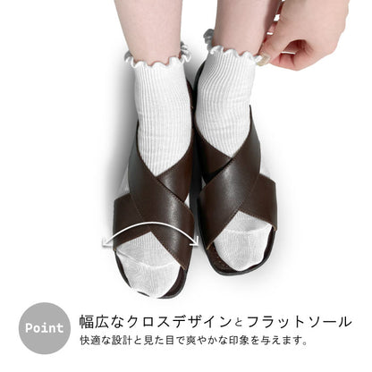【CLEARANCE SALE 対象】Yukiko Kimijima bisレザーサンダル 159-0389