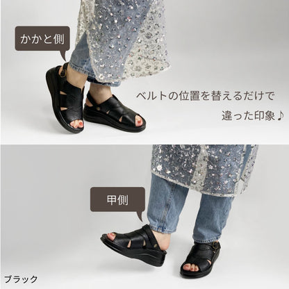 Yukiko Kimijima bisレザーサンダル 159-5439