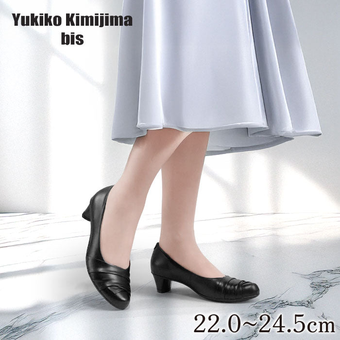 Yukiko Kimijima bis ローヒールレザーパンプス 172-3692