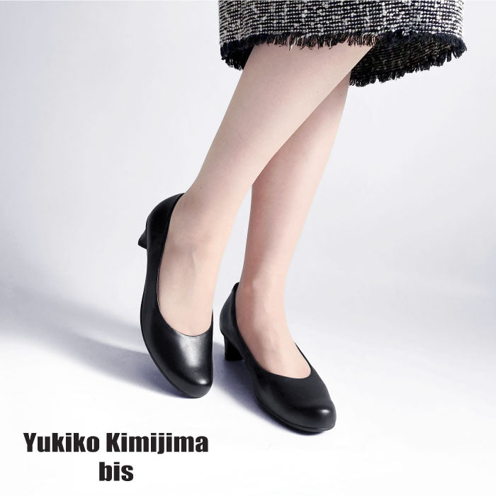 Yukiko Kimijima bis幅広レザーパンプス172-3694