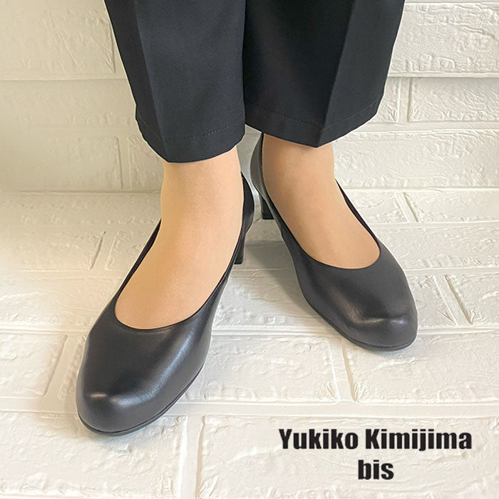 Yukiko Kimijima bis幅広レザーパンプス172-3694