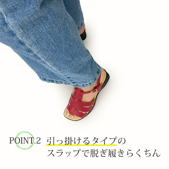 Yukiko Kimijima bisレザーサンダル  192-4100