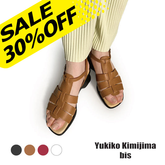【FINAL SALE 対象】Yukiko Kimijima bisレザーサンダル  192-4100