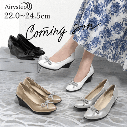 〖2026SS新作 4月中旬入荷予定〗Airystep 美脚レザーバレエシューズ 059-6055