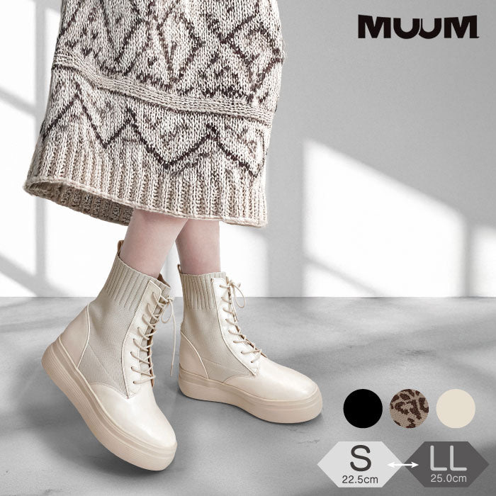MUUM厚底ソックスブーツ216-1741