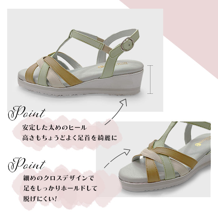 BEAUTYCREW CASUALレザーサンダル 059-3918