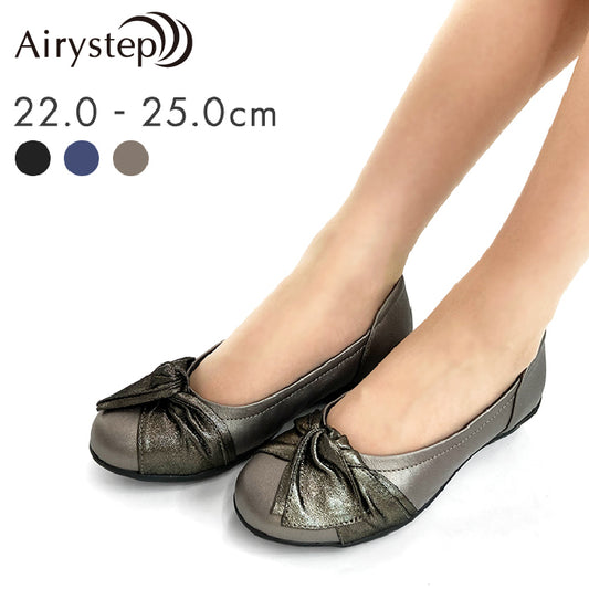 Airystepレザーバレエシューズ059-3522aw