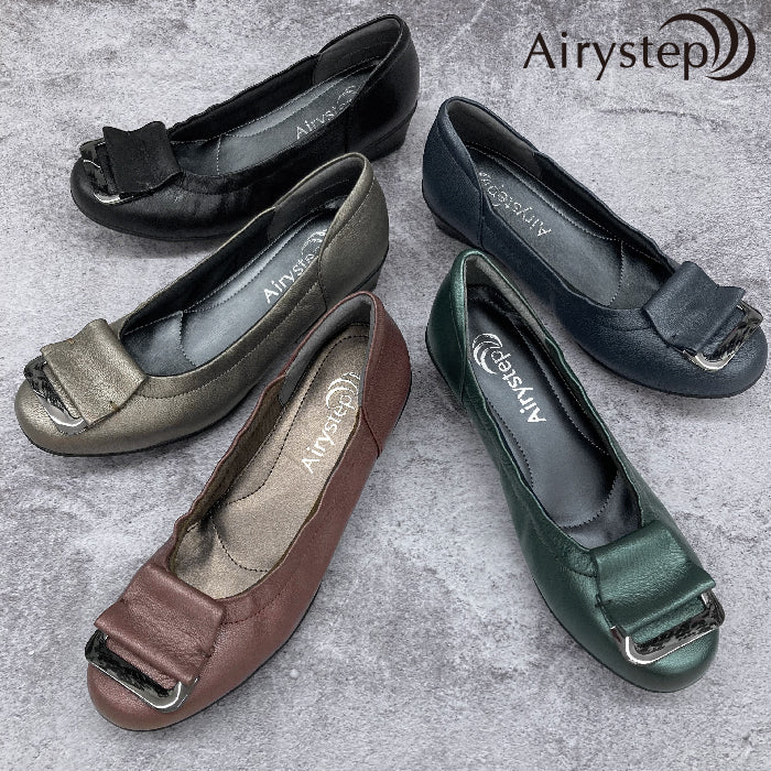 Airystepレザーバレエシューズ059-7586aw
